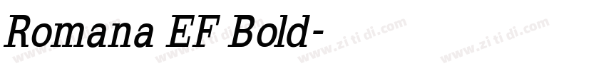 Romana EF Bold字体转换